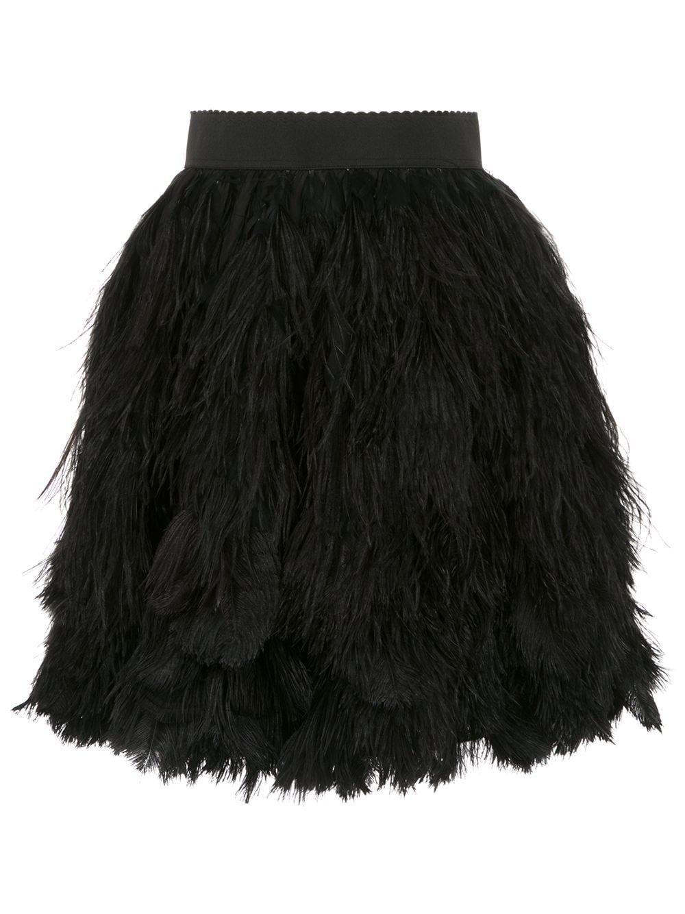 feather appliqué mini skirt by DOLCE&GABBANA
