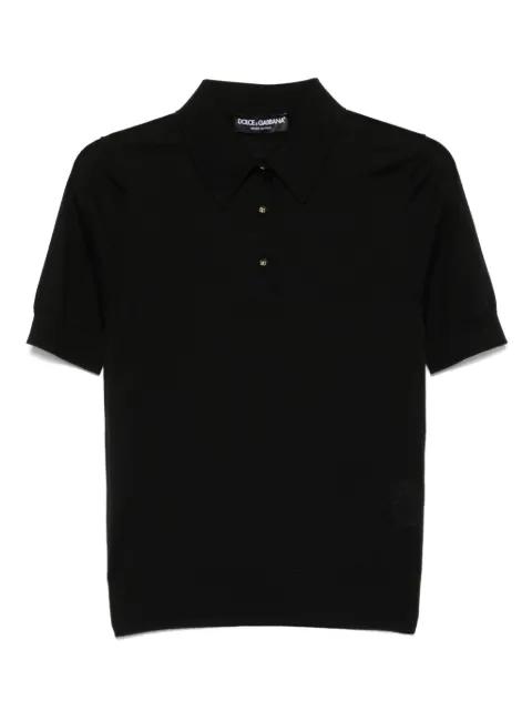 fine-knit polo top by DOLCE&GABBANA