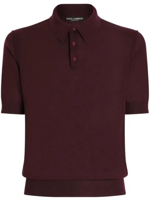 fine-ribbed polo shirt by DOLCE&GABBANA