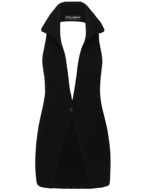 fisherman's rib-knit wool vest by DOLCE&GABBANA