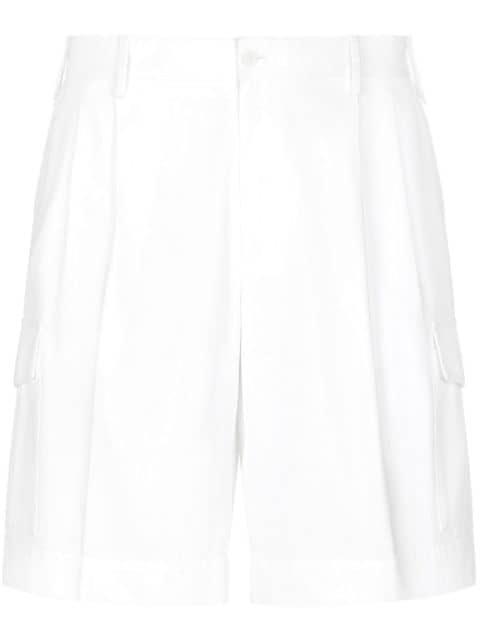 flap-pocket cotton shorts by DOLCE&GABBANA