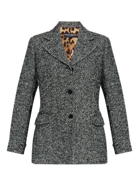 flap-pockets tweed jacket by DOLCE&GABBANA
