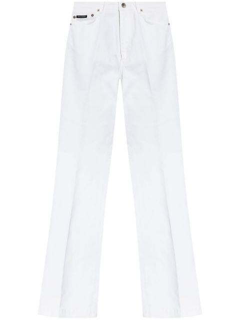 flared denim trousers by DOLCE&GABBANA