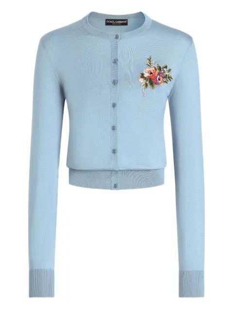 floral-appliqué cardigan by DOLCE&GABBANA