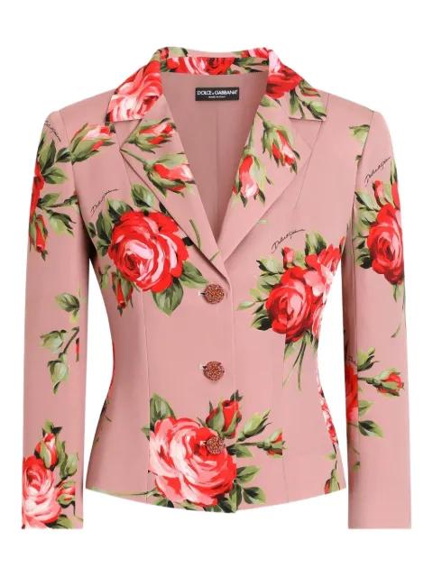 floral button jacket by DOLCE&GABBANA