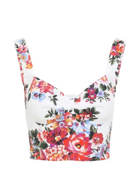 floral cotton top by DOLCE&GABBANA