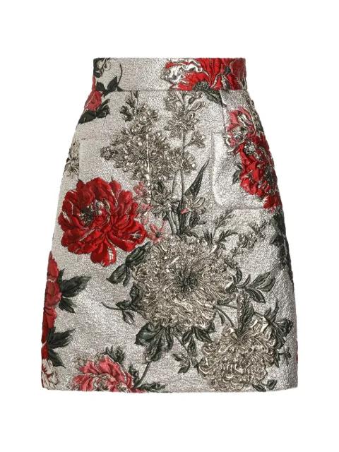 floral-embroidered mini skirt by DOLCE&GABBANA