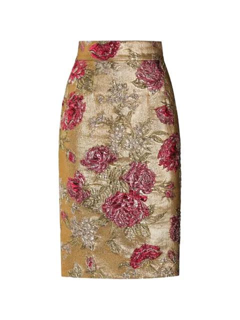 floral jacquard fitted skirt by DOLCE&GABBANA