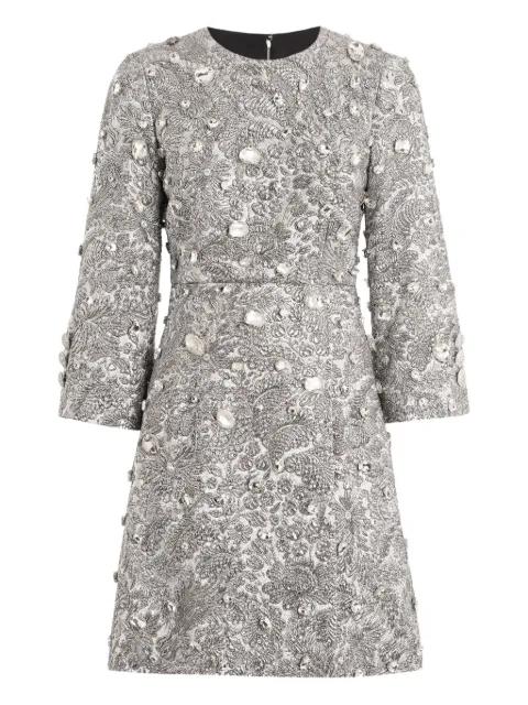 floral-jacquard lamé mini dress by DOLCE&GABBANA