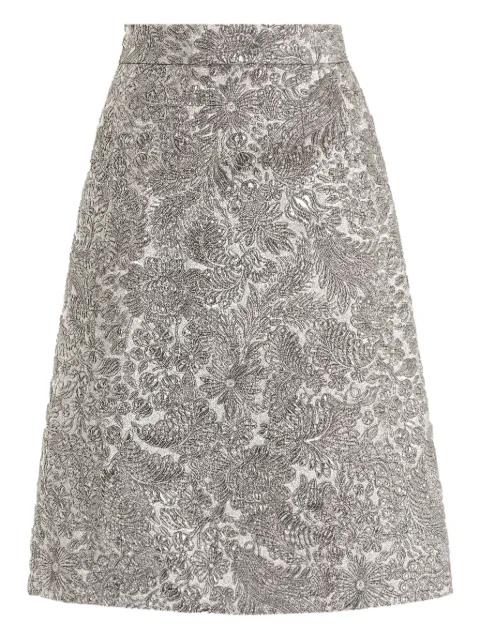 floral-jacquard lamé skirt by DOLCE&GABBANA