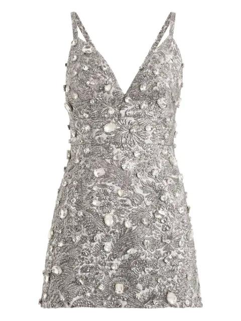 floral-jacquard mini dress by DOLCE&GABBANA