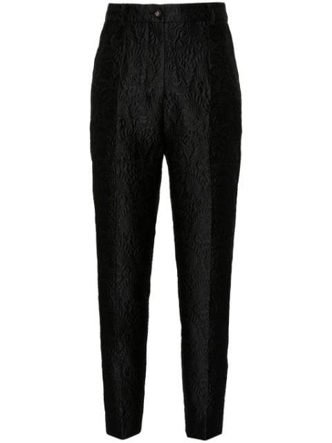 floral-jacquard tailored trousers by DOLCE&GABBANA