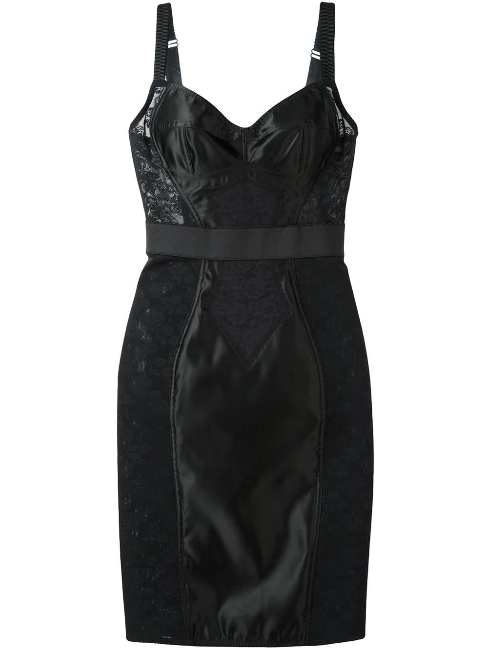 floral-lace corset dress by DOLCE&GABBANA