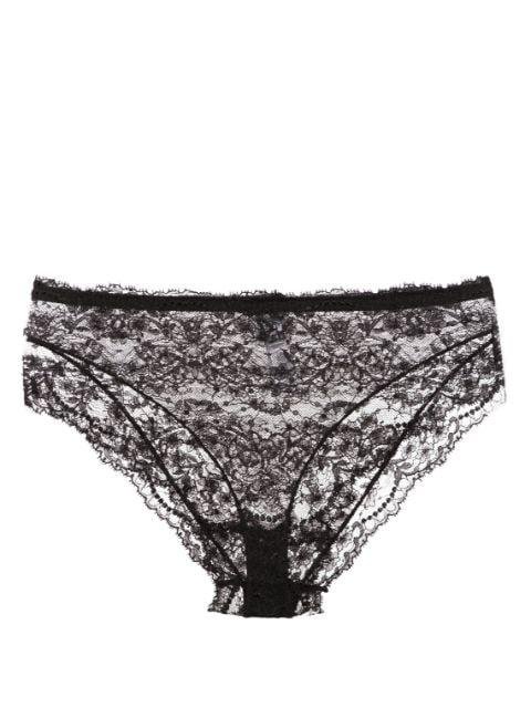 floral-lace high-waisted briefs by DOLCE&GABBANA