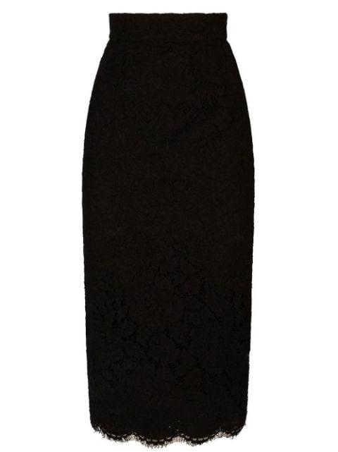 floral-lace midi skirt by DOLCE&GABBANA