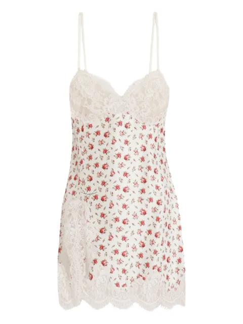 floral lace mini dress by DOLCE&GABBANA