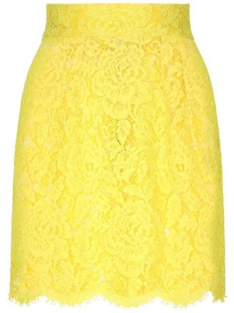 floral lace miniskirt by DOLCE&GABBANA