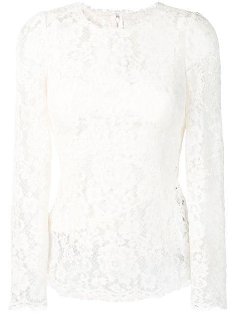 floral lace top by DOLCE&GABBANA