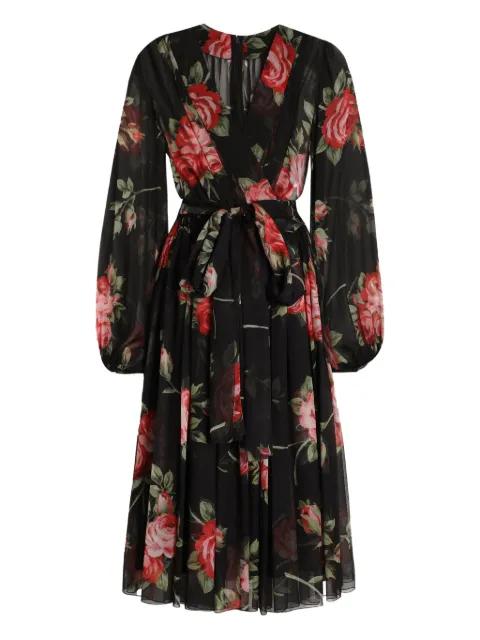 floral midi dress by DOLCE&GABBANA
