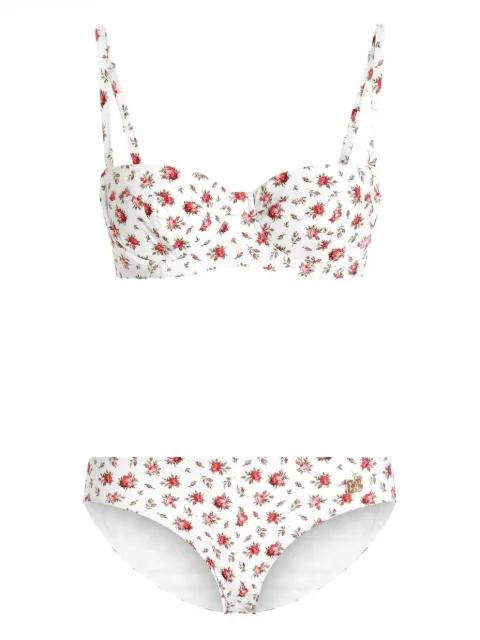 floral-print bikini by DOLCE&GABBANA