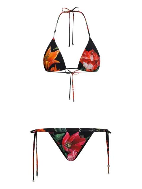 floral-print bikini set by DOLCE&GABBANA