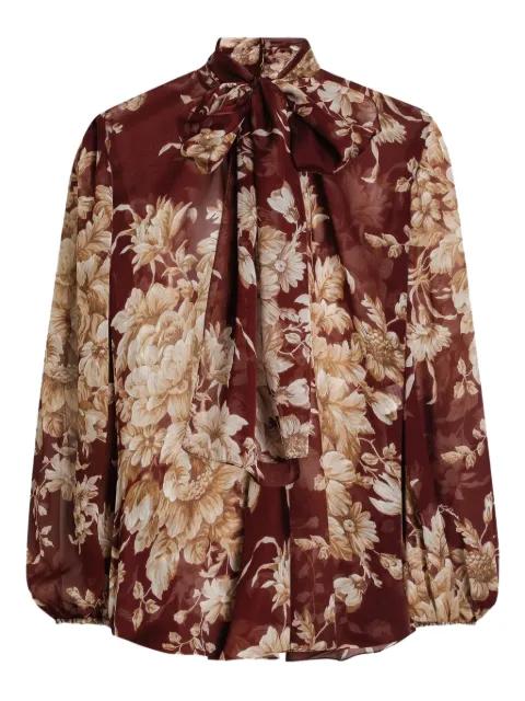 floral-print bow blouse by DOLCE&GABBANA