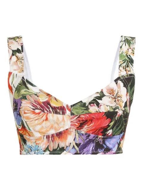 floral-print bralette top by DOLCE&GABBANA