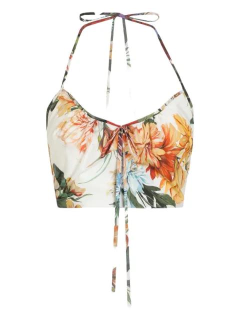 floral-print cotton top by DOLCE&GABBANA