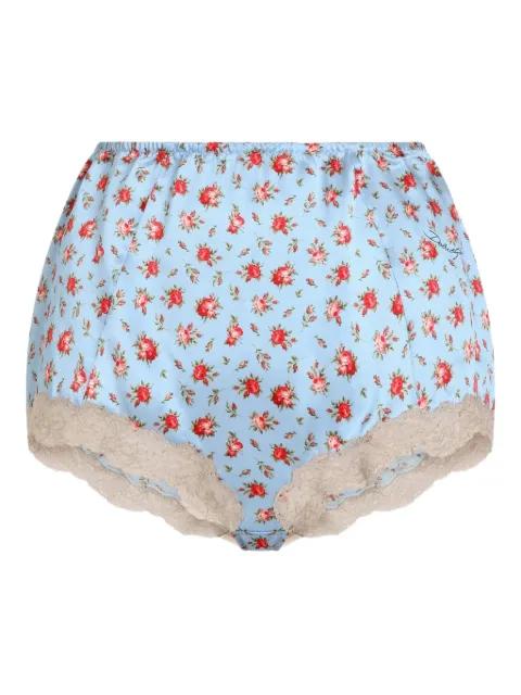 floral-print lace briefs by DOLCE&GABBANA