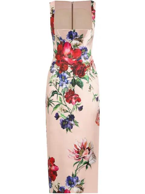 floral-print midi dress by DOLCE&GABBANA