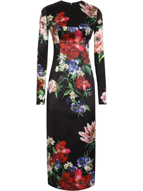floral-print midi dress by DOLCE&GABBANA