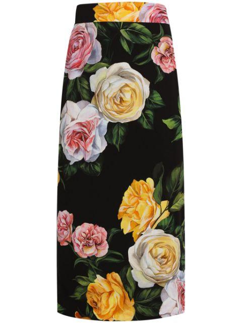 floral-print midi skirt by DOLCE&GABBANA