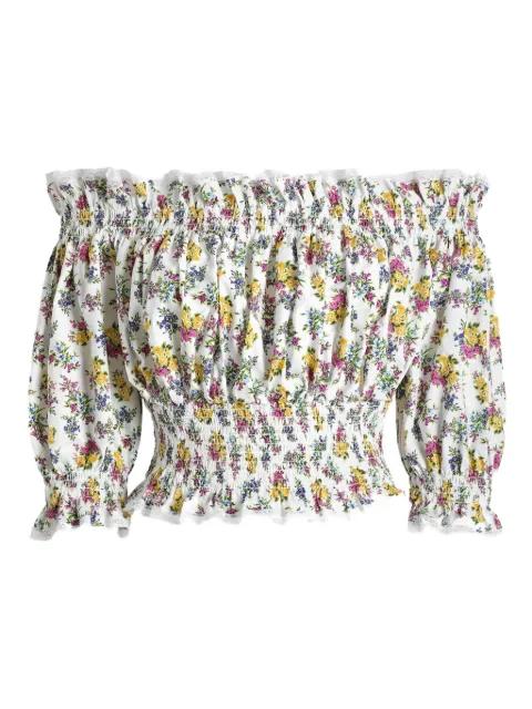 floral-print off-shoulder top by DOLCE&GABBANA
