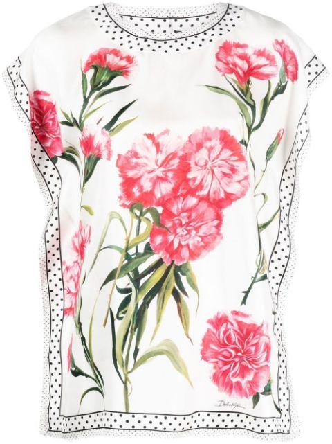 floral-print silk blouse by DOLCE&GABBANA