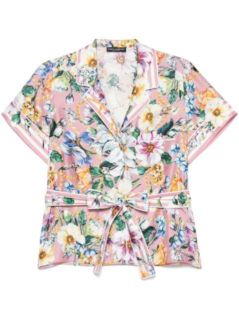 floral-print silk shirt by DOLCE&GABBANA