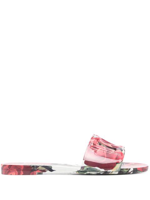 floral-print slides by DOLCE&GABBANA