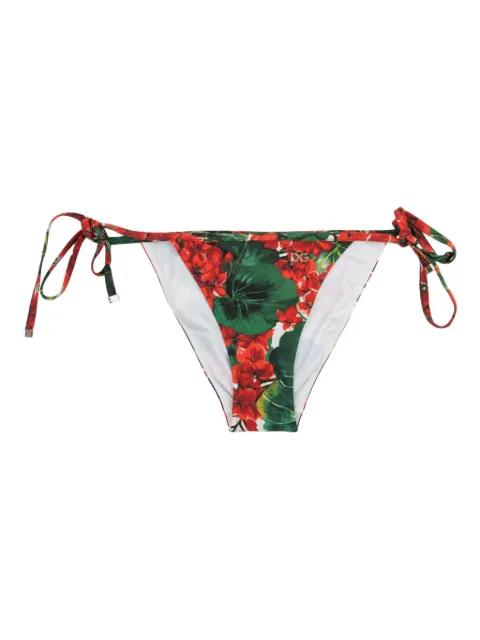 floral-print tie-side bikini bottoms by DOLCE&GABBANA