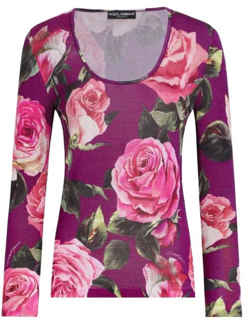 floral-print top by DOLCE&GABBANA