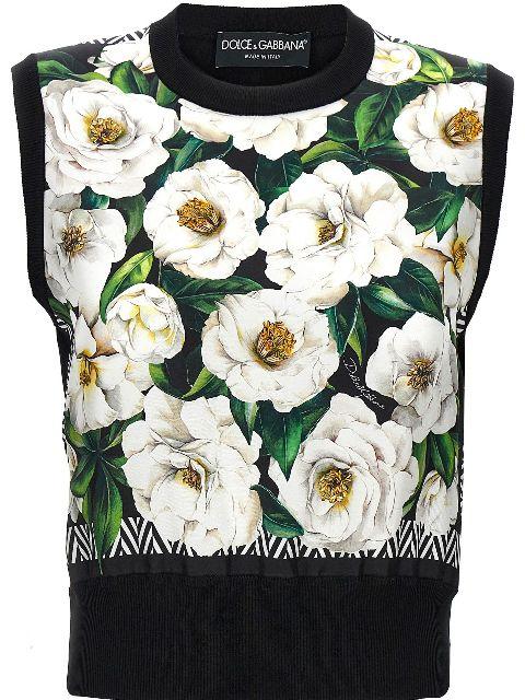 floral-print vest by DOLCE&GABBANA
