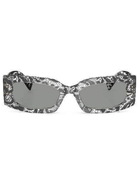 floral rectangle-frame sunglasses by DOLCE&GABBANA