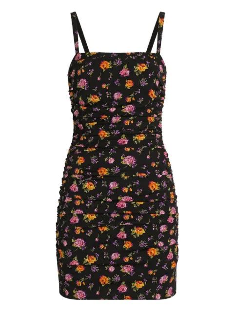 floral ruched mini dress by DOLCE&GABBANA