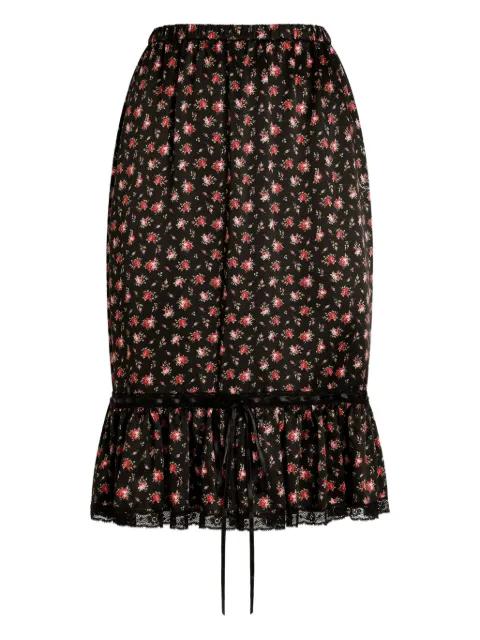 floral ruffled midi skirt by DOLCE&GABBANA