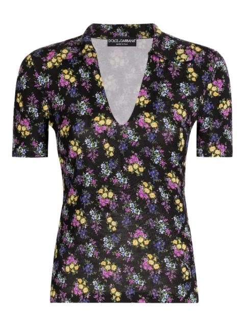 floral short-sleeve T-shirt by DOLCE&GABBANA