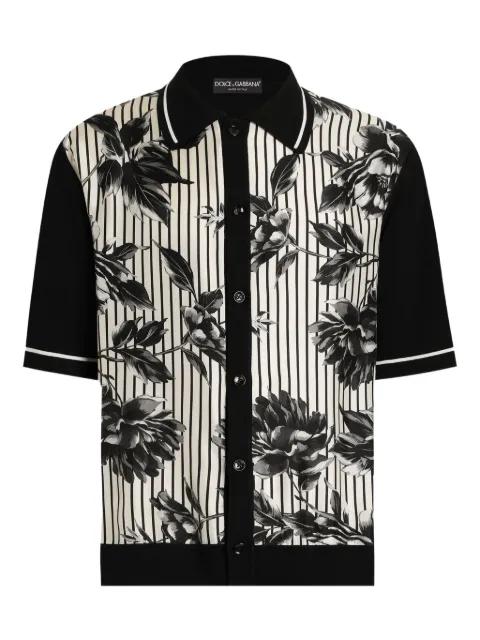 floral striped shirt by DOLCE&GABBANA