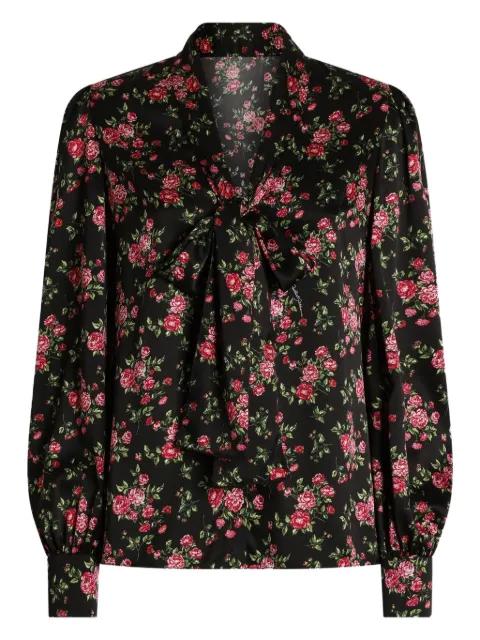 floral tie-neck blouse by DOLCE&GABBANA