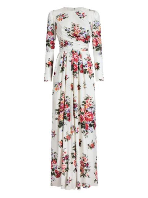 flower bouquet-print maxi dress by DOLCE&GABBANA