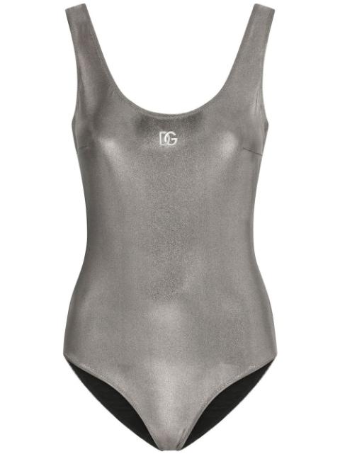 foiled-effect racer swimsuit by DOLCE&GABBANA