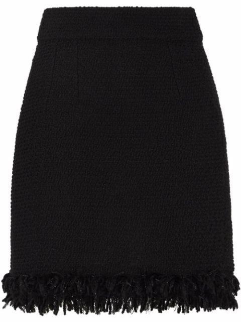 frayed bouclé miniskirt by DOLCE&GABBANA
