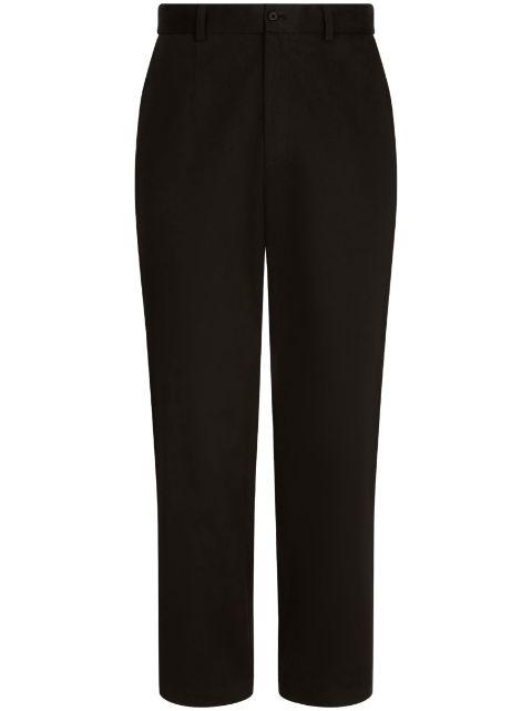 front-fastening straight-leg trousers by DOLCE&GABBANA