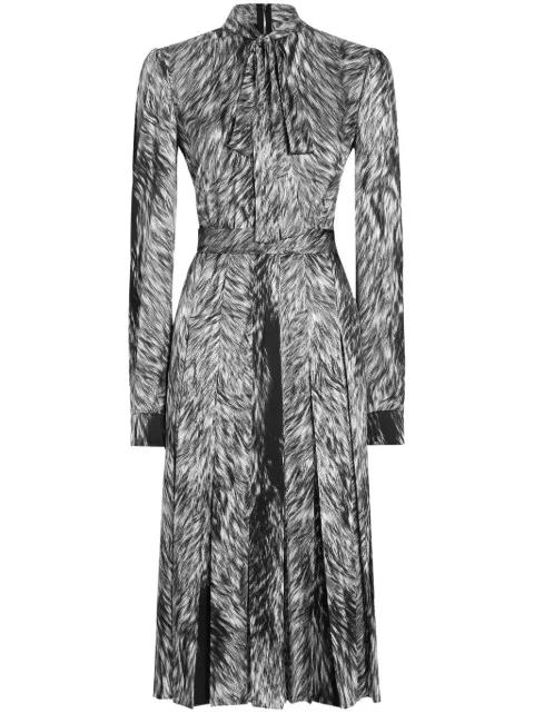 fur-print midi dress by DOLCE&GABBANA